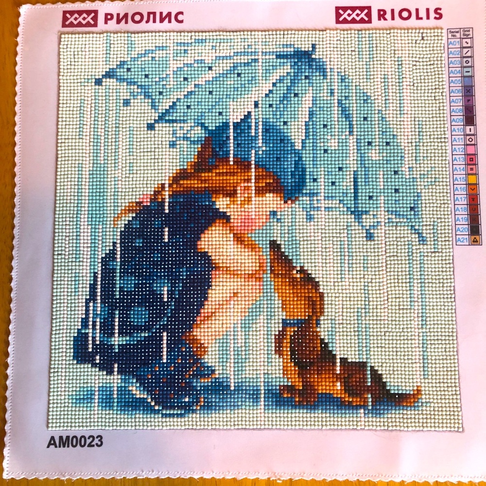 Rhinestone DIY canvas picture “Under My Umbrella”